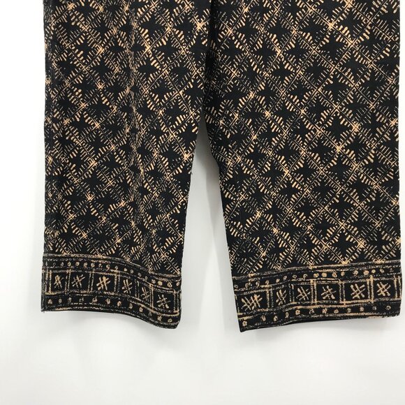 Ralph Lauren Green Tag Tribal Print Crop Pant Black Size 8 - Picture 4 of 6